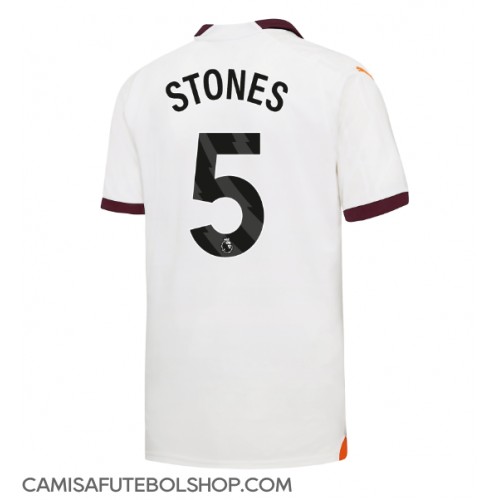 Camisa de time de futebol Manchester City John Stones #5 Replicas 2º Equipamento 2023-24 Manga Curta